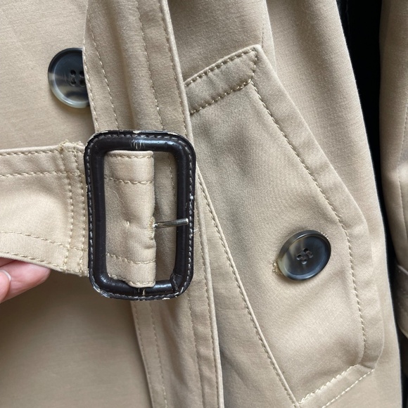 Club Monaco Camel Classic Trench Coat jacket XS - Picture 7 of 9